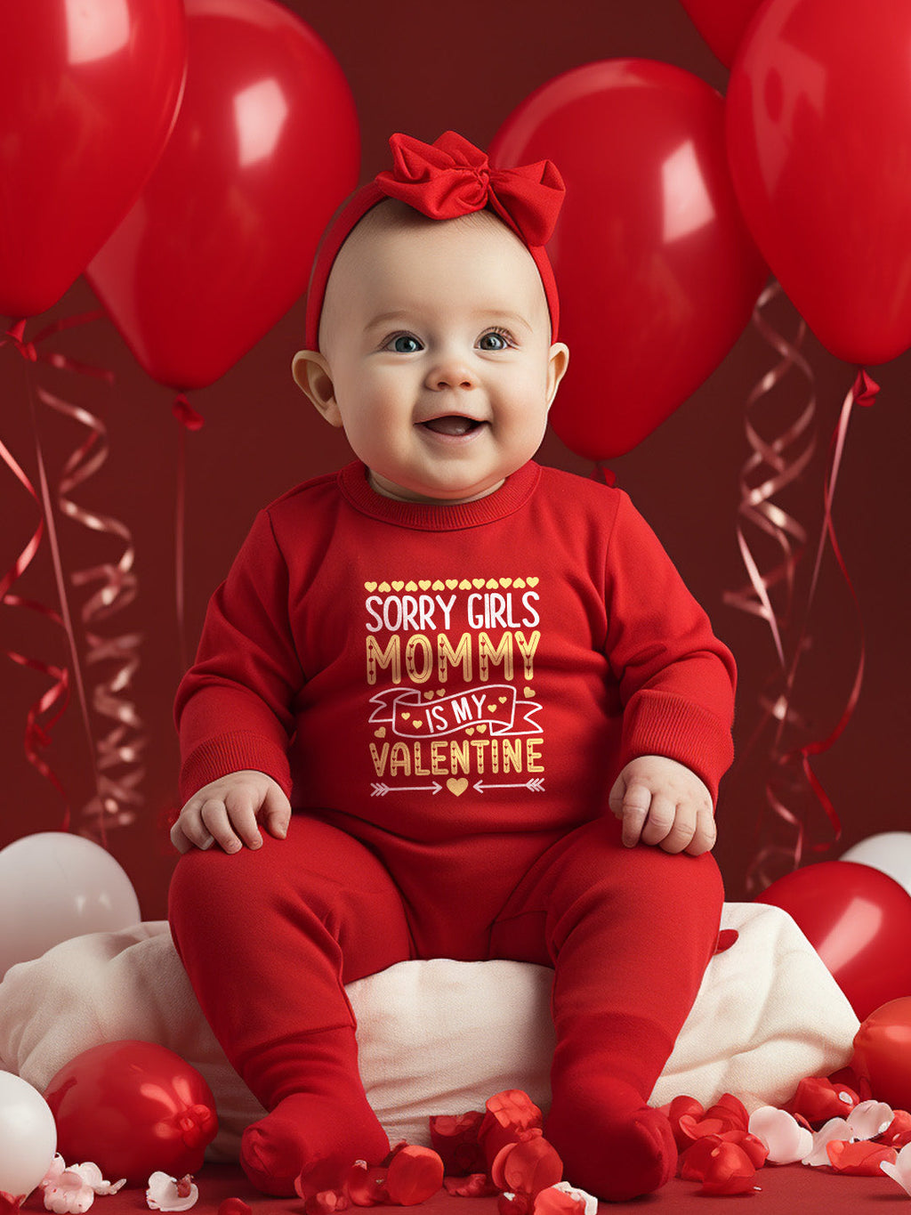 Sorry Girls Mommy Is My Valentine Baby Romper | Onesies