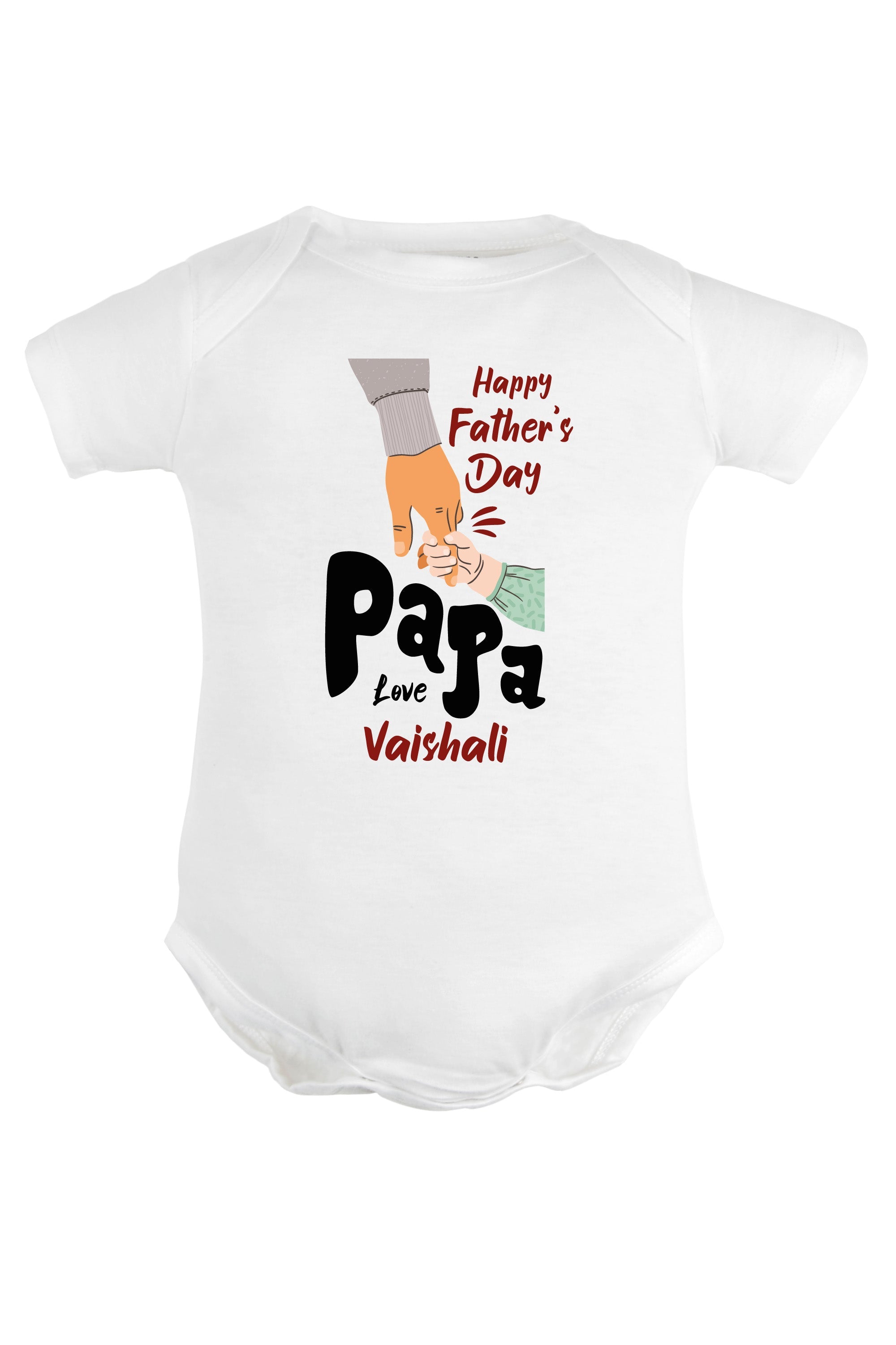 Happy Father's Day Papa Baby Romper | Onesies w/ Custom Name