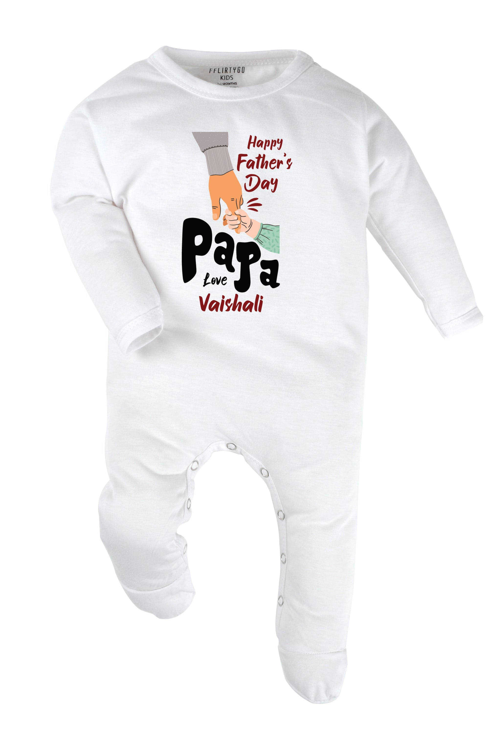 Happy Father's Day Papa Baby Romper | Onesies w/ Custom Name