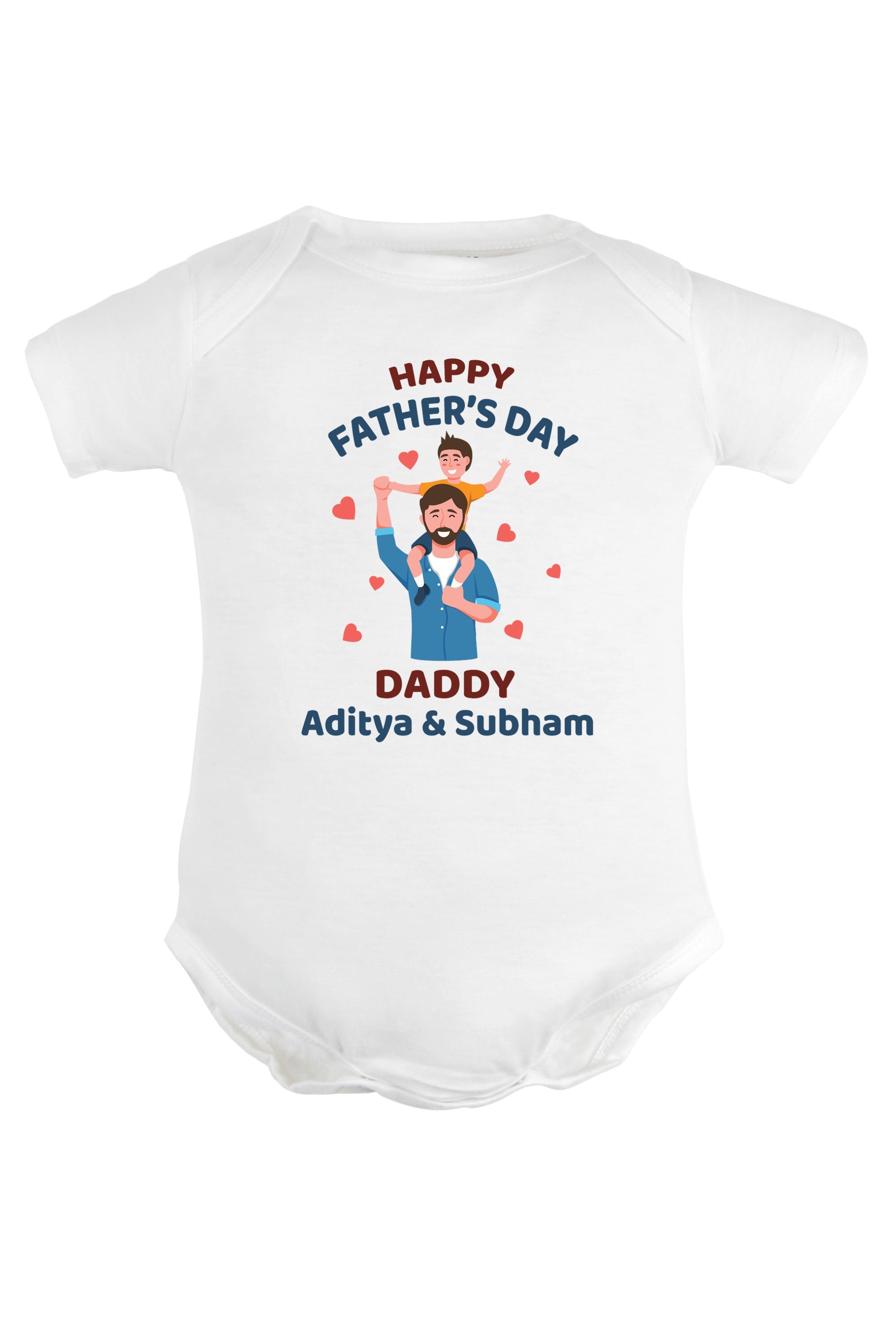 Happy Father's Day Daddy Baby Romper | Onesies w/ Custom Name