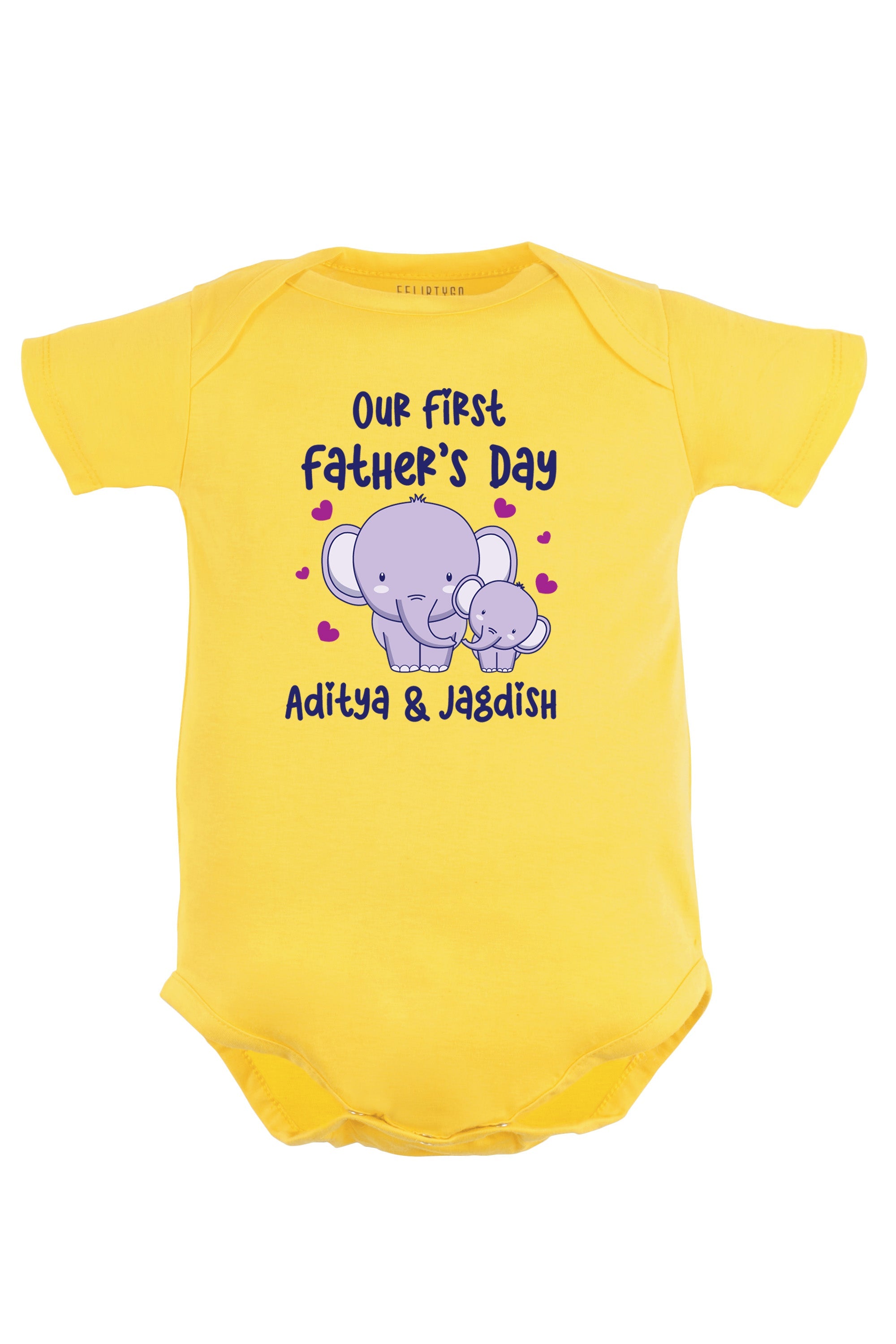 Our First Father's Day Baby Romper | Onesies w/ Custom Name