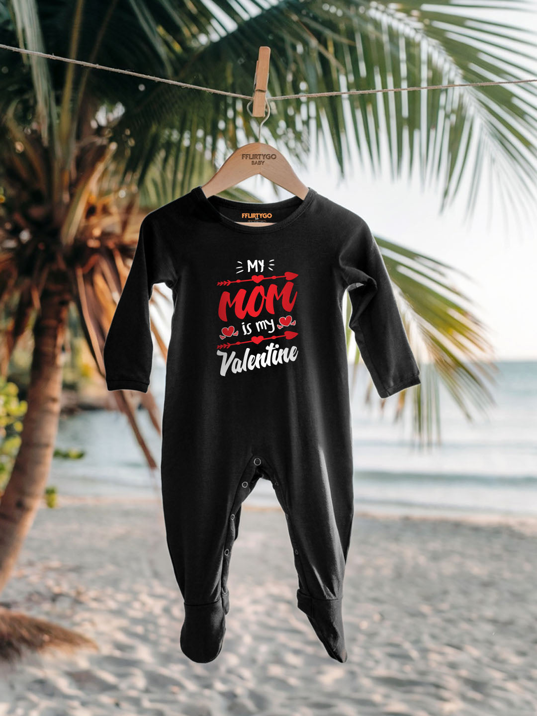 My Mom Is My Valentine Baby Romper | Onesies