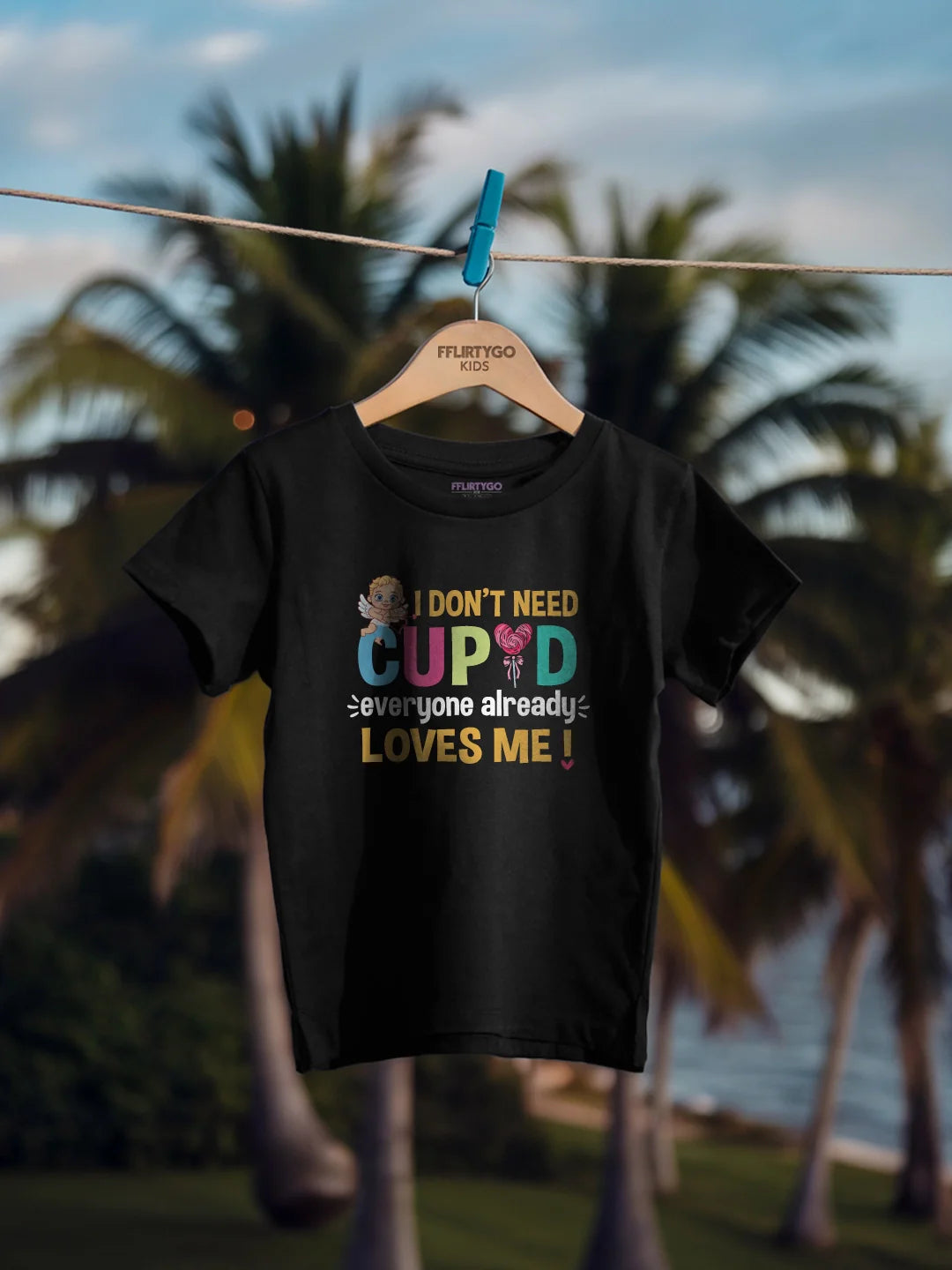 I Don't Need Cupid Everyone Already Loves Me Kids T Shirt