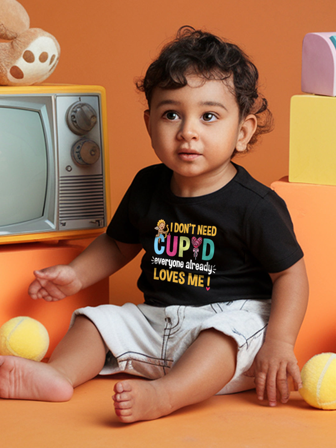 I Don't Need Cupid Everyone Already Loves Me Kids T Shirt