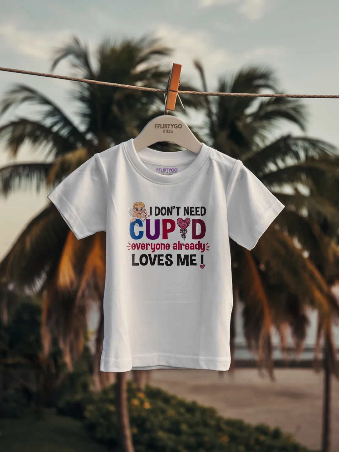 I Don't Need Cupid Everyone Already Loves Me Kids T Shirt
