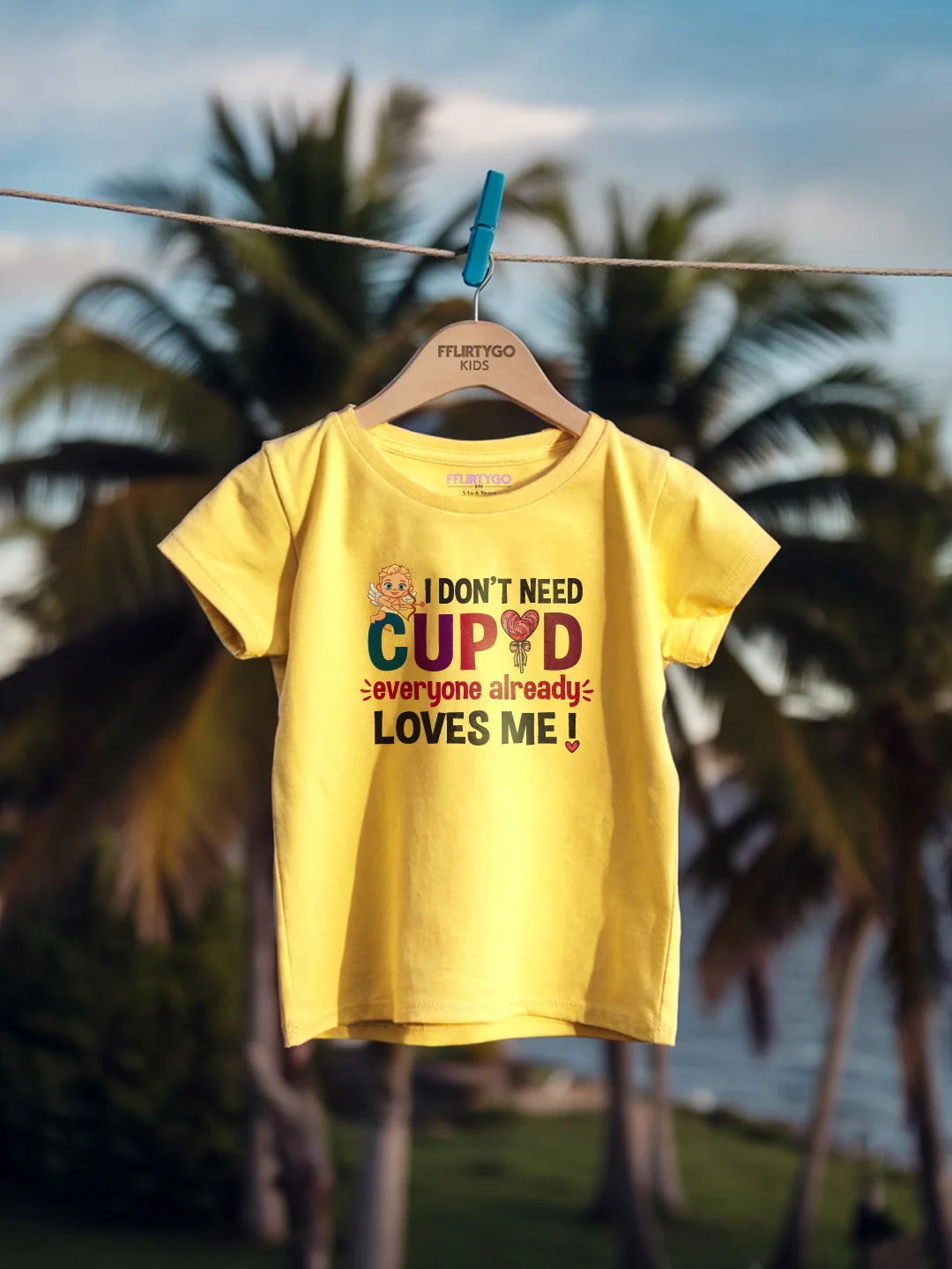 I Don't Need Cupid Everyone Already Loves Me Kids T Shirt