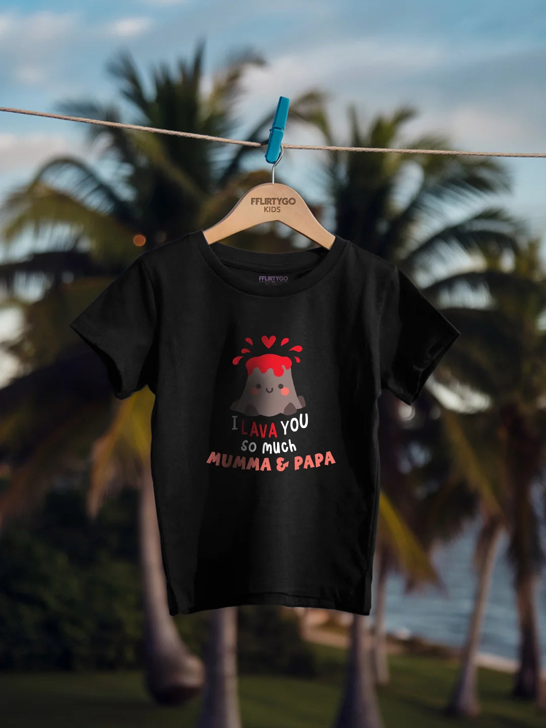 I Lava You So Much Mumma & Papa Kids T Shirt