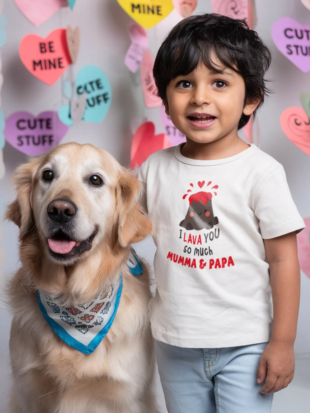 I Lava You So Much Mumma & Papa Kids T Shirt