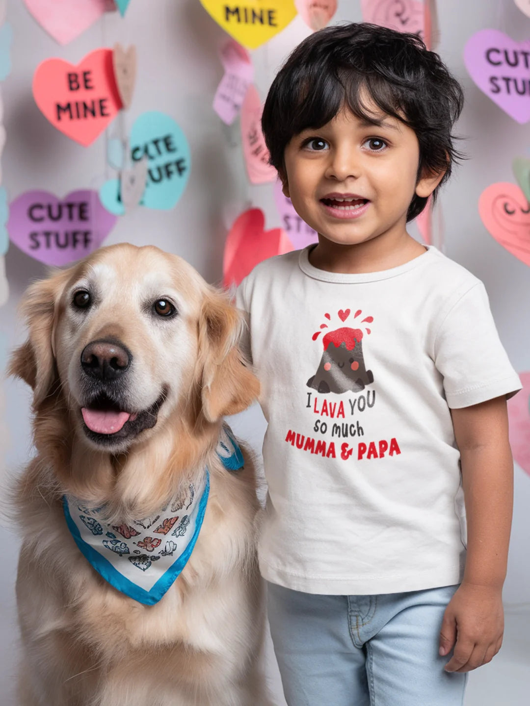 I Lava You So Much Mumma & Papa Kids T Shirt