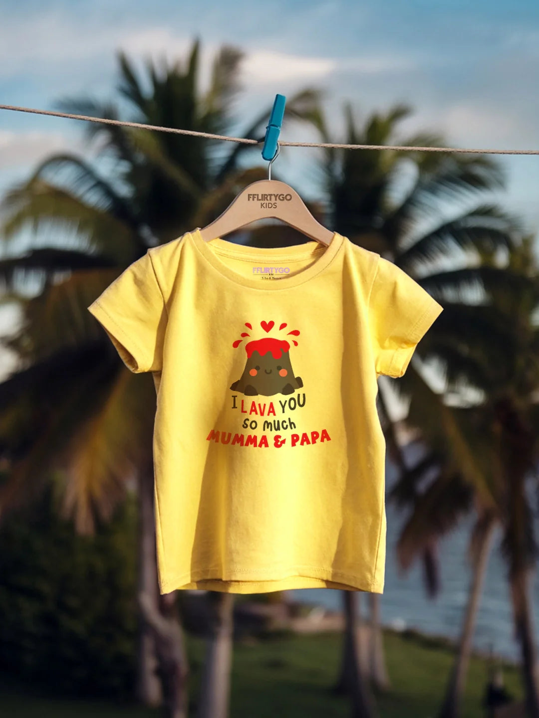 I Lava You So Much Mumma & Papa Kids T Shirt