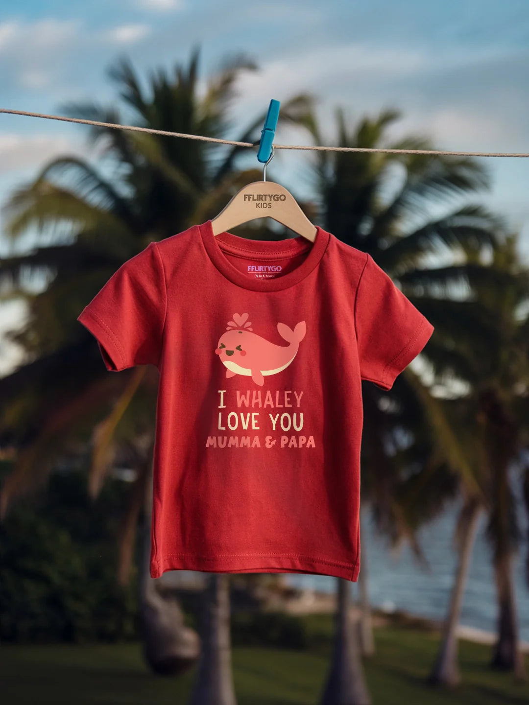 I Whaley Love You Mumma & Papa Kids T Shirt