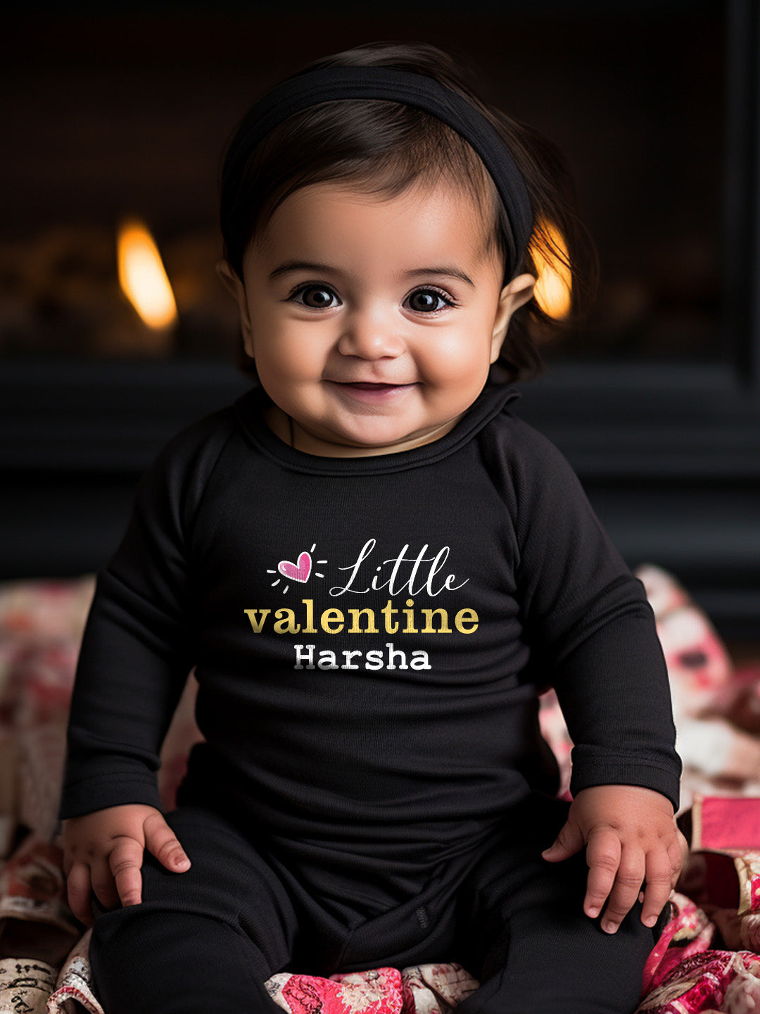 Little Valentine Baby Romper | Onesies w/ Custom Name