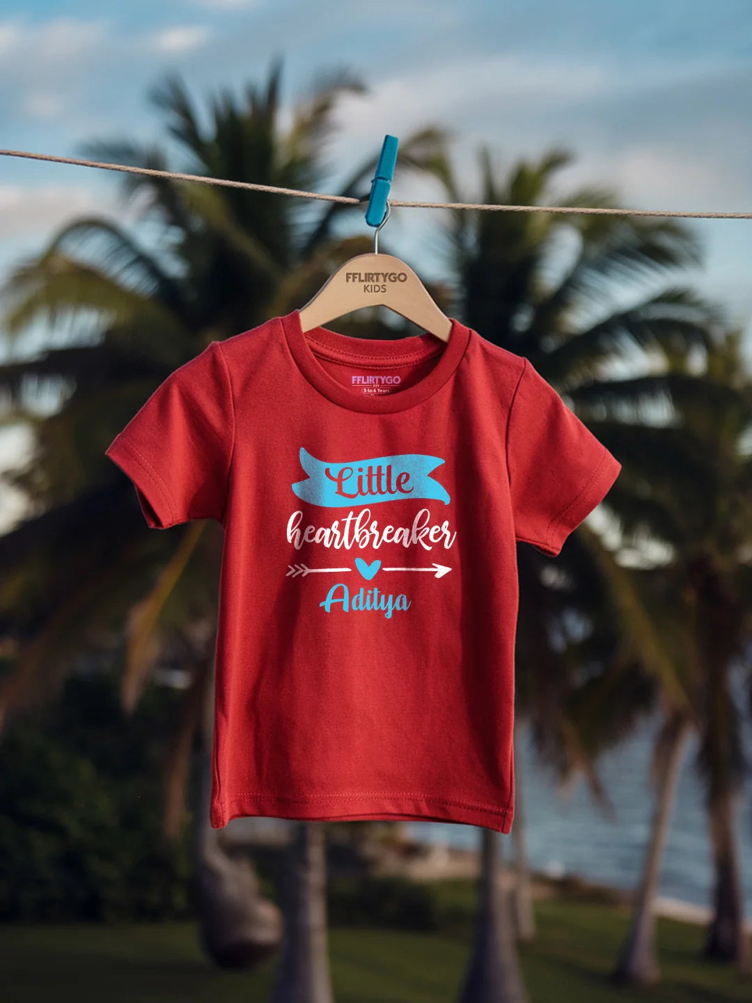 Little Heart Breaker Kids T Shirt w/ Custom Name
