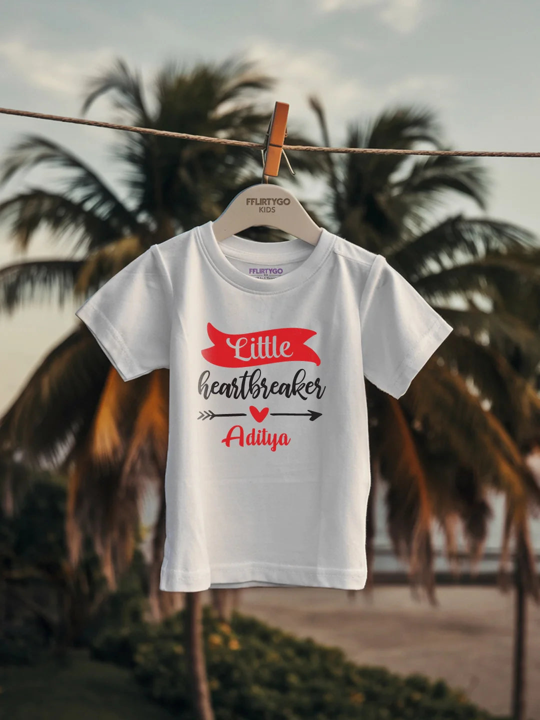 Little Heart Breaker Kids T Shirt w/ Custom Name