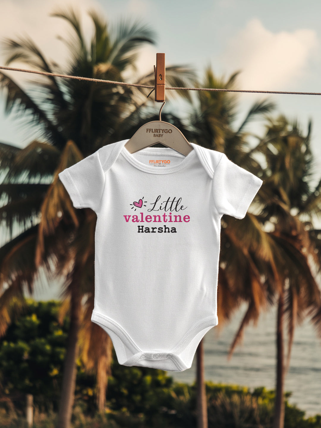 Little Valentine Baby Romper | Onesies w/ Custom Name