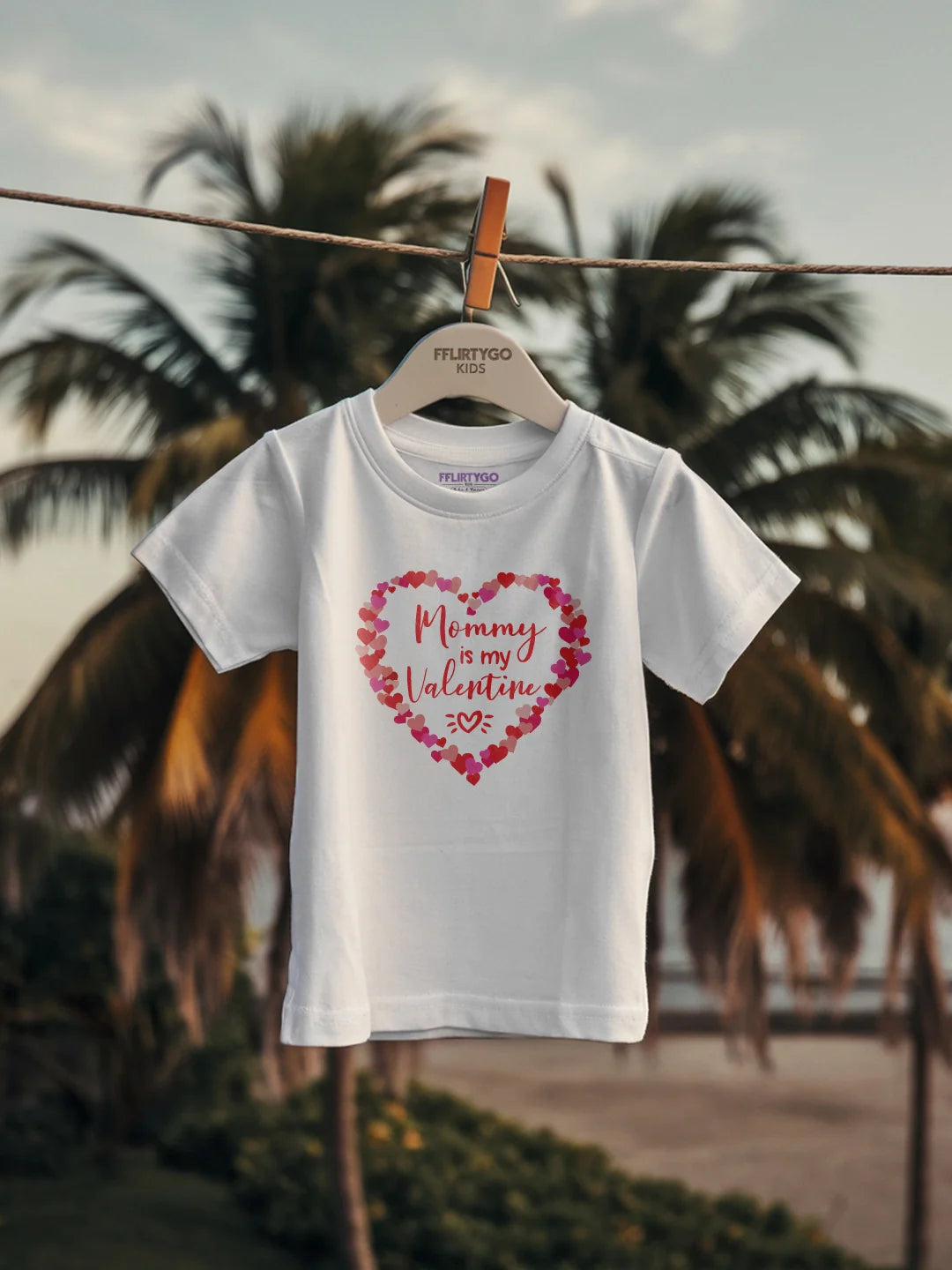 Mommy Is My Valentine Kids T Shirt