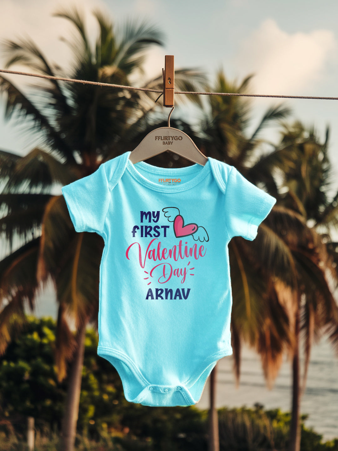 My First Valentine Day Baby Romper | Onesies w/ Custom Name