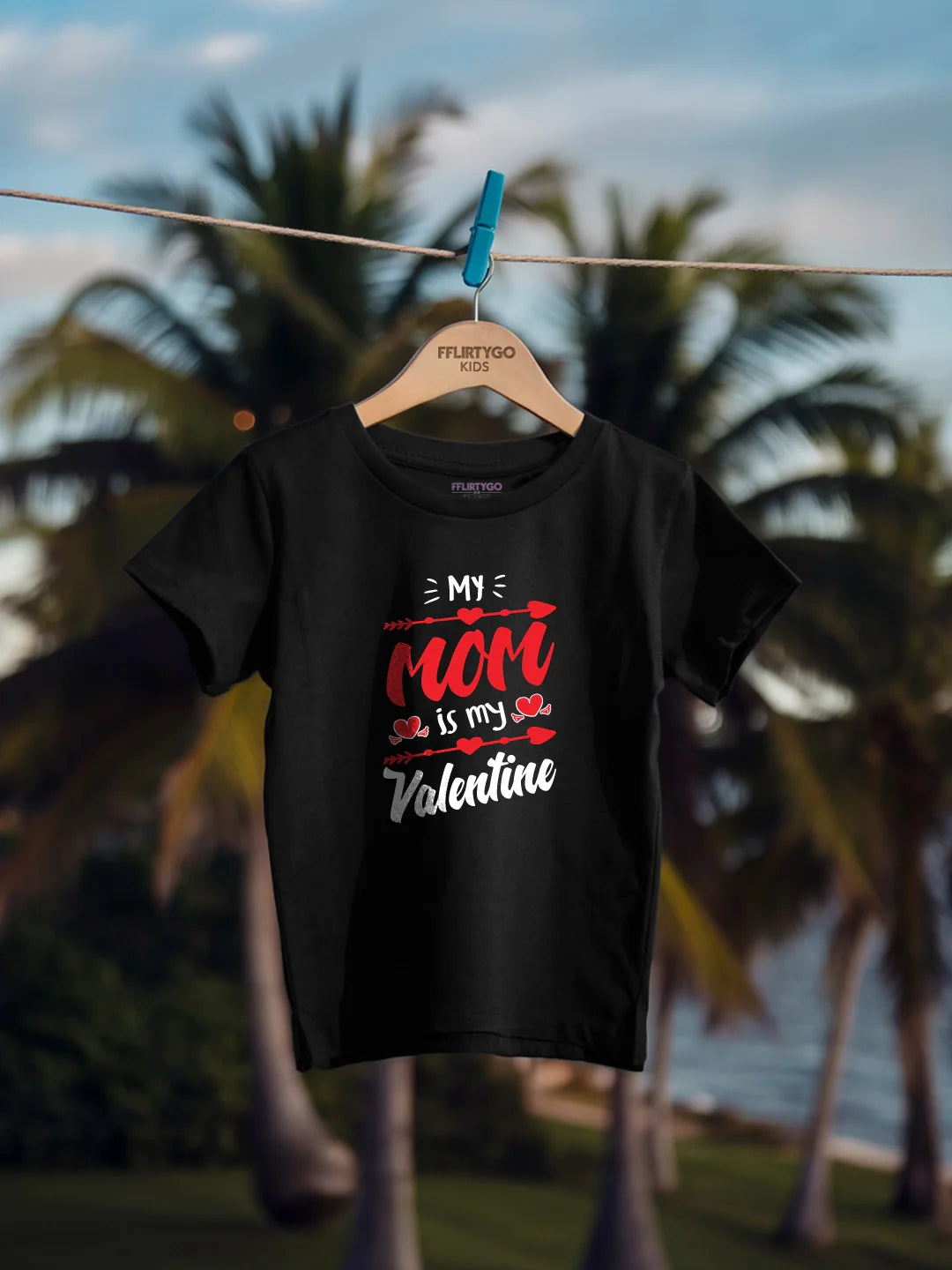 My Mom Is My Valentine Kids T Shirt