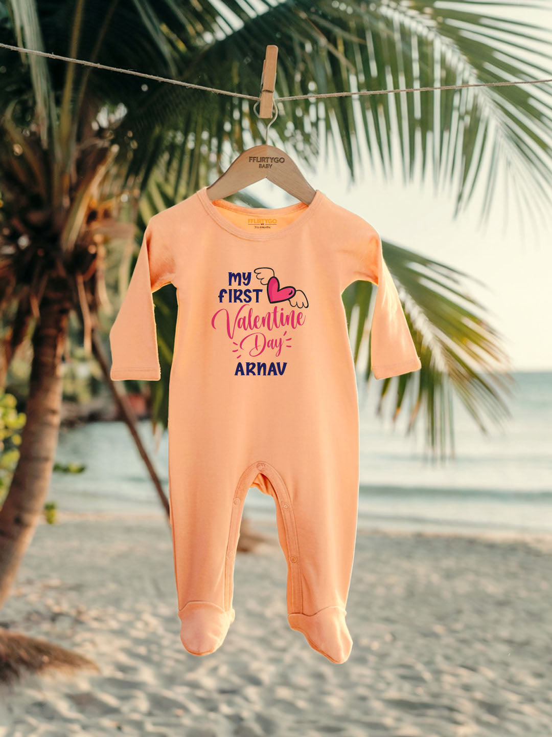 My First Valentine Day Baby Romper | Onesies w/ Custom Name