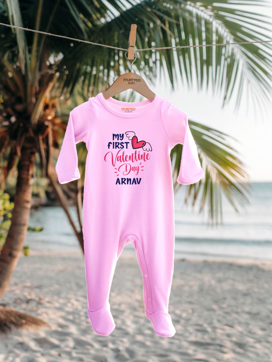 My First Valentine Day Baby Romper | Onesies w/ Custom Name