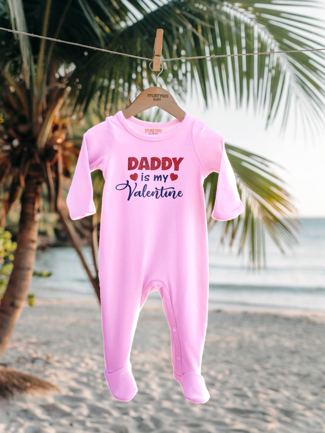 Daddy Is My Valentine Baby Romper | Onesies