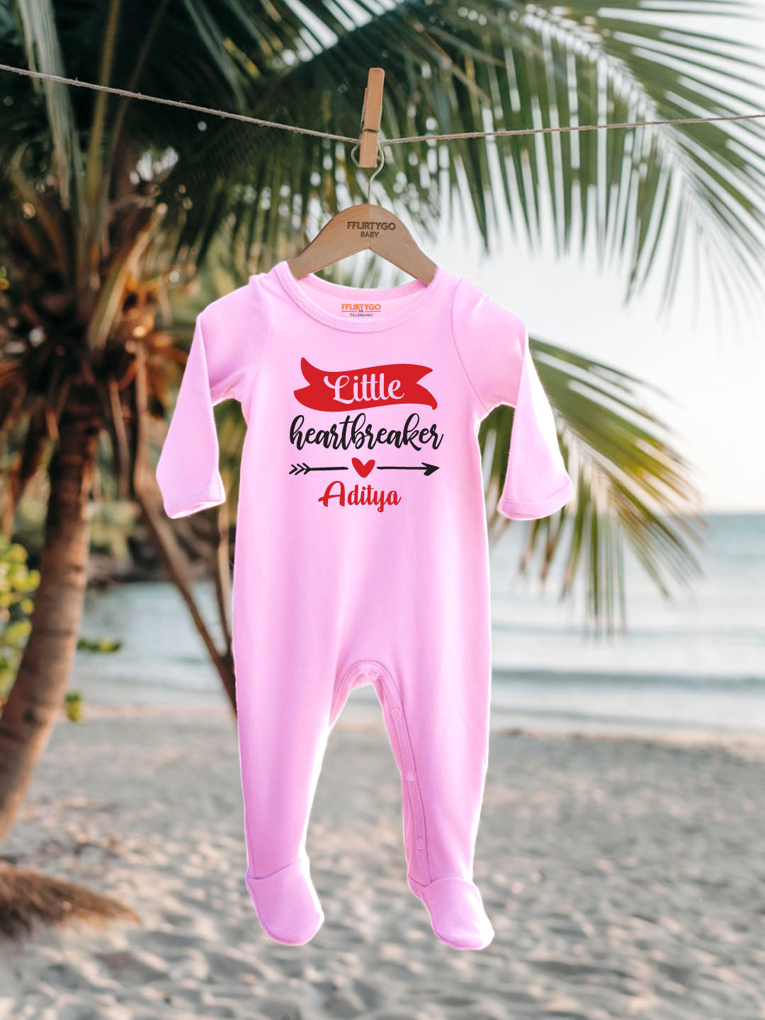 Little Heart Breaker Baby Romper | Onesies w/ Custom Name