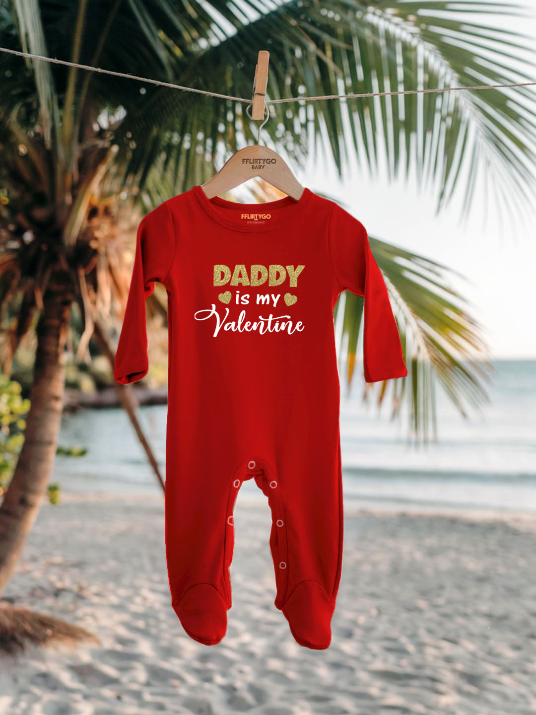 Daddy Is My Valentine Baby Romper | Onesies