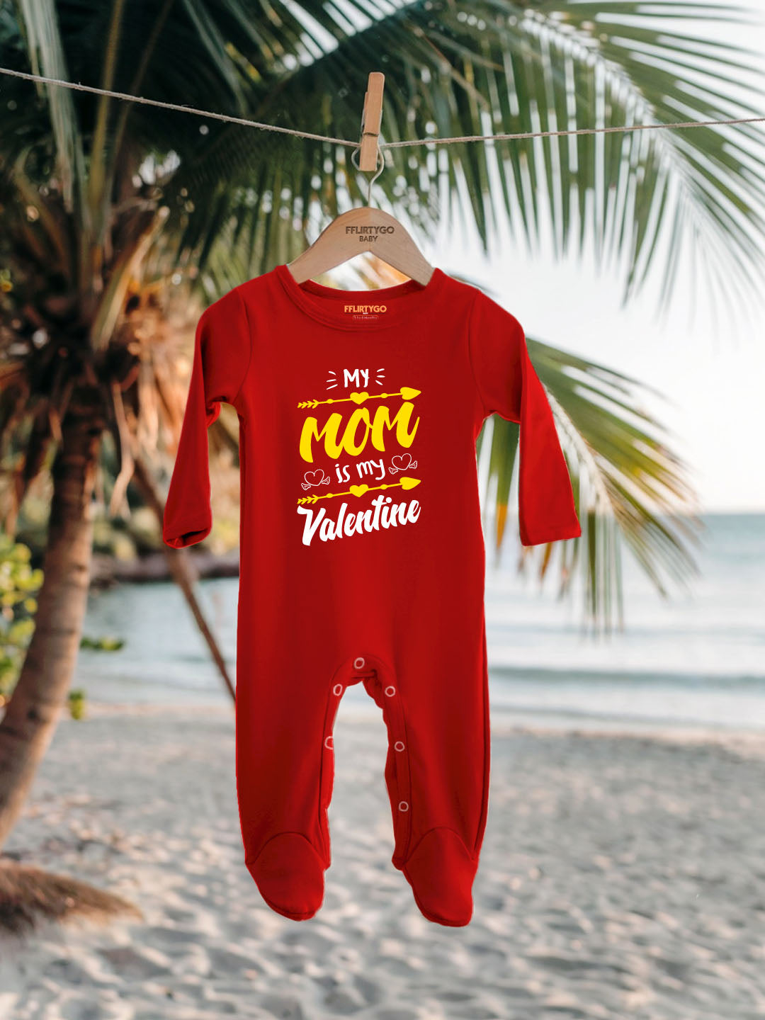 My Mom Is My Valentine Baby Romper | Onesies