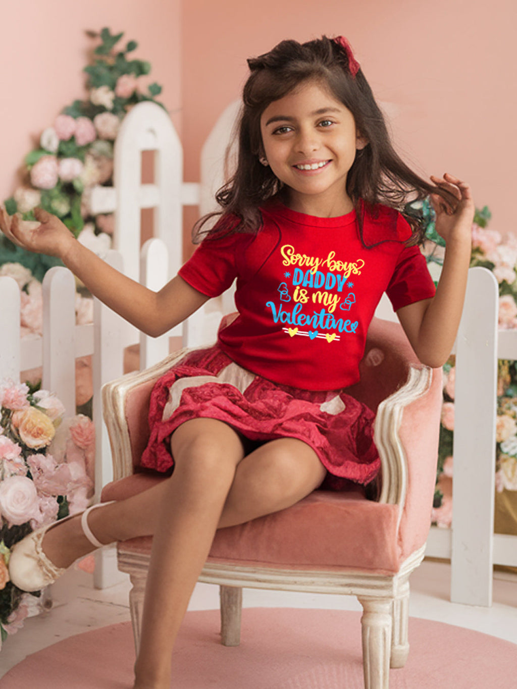 Sorry Boys Daddy Is My Valentine Kids T Shirt