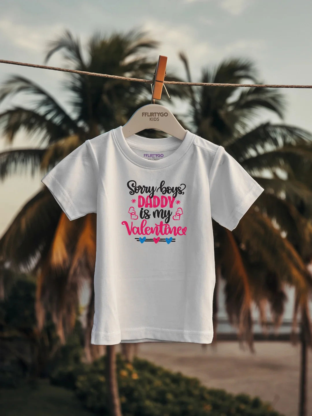 Sorry Boys Daddy Is My Valentine Kids T Shirt