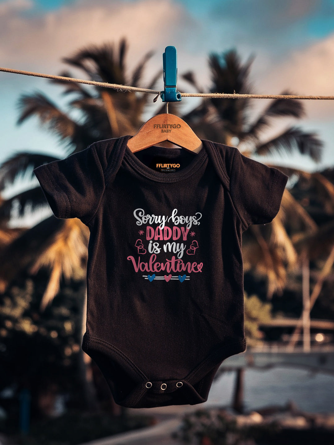 Sorry Boys Daddy Is My Valentine Baby Romper | Onesies