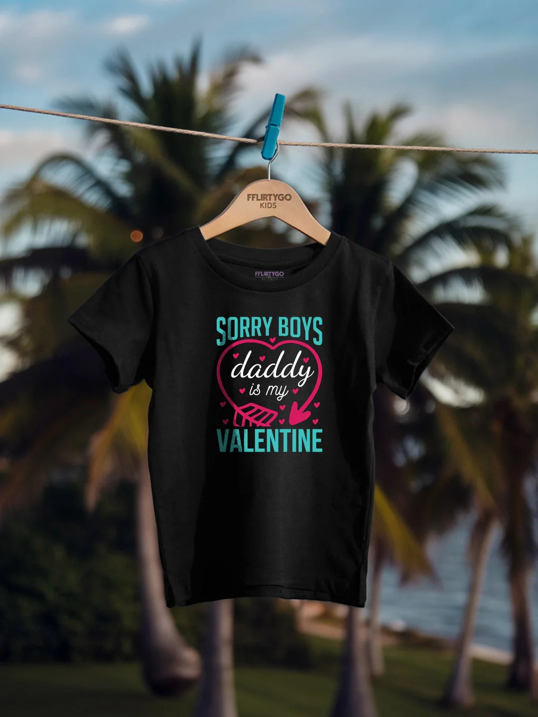 Sorry Boys Daddy Is My Valentine Kids T Shirt