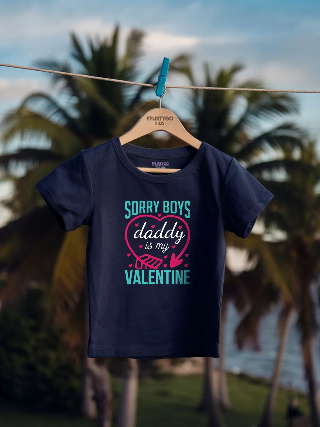 Sorry Boys Daddy Is My Valentine Kids T Shirt
