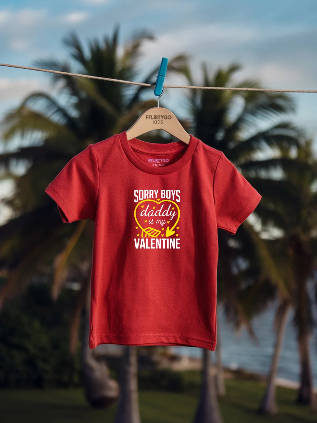 Sorry Boys Daddy Is My Valentine Kids T Shirt