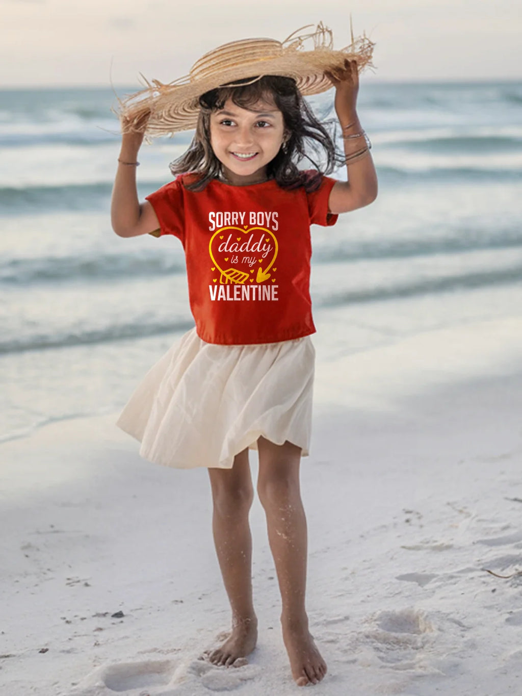 Sorry Boys Daddy Is My Valentine Kids T Shirt