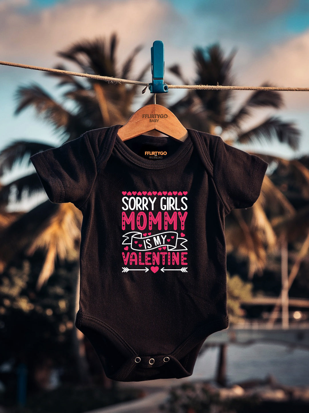 Sorry Girls Mommy Is My Valentine Baby Romper | Onesies