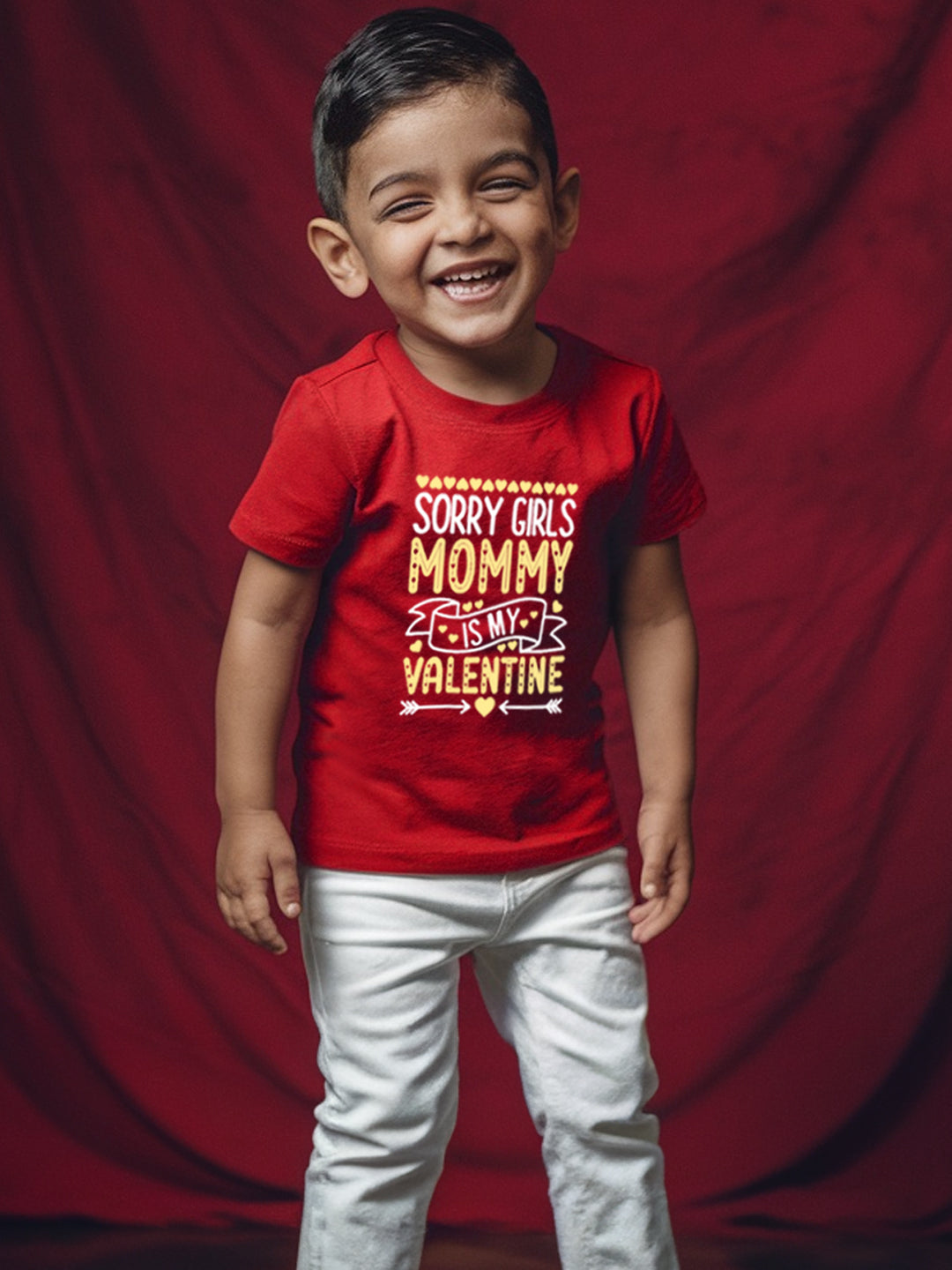 Sorry Girls Mommy Is My Valentine Kids T Shirt