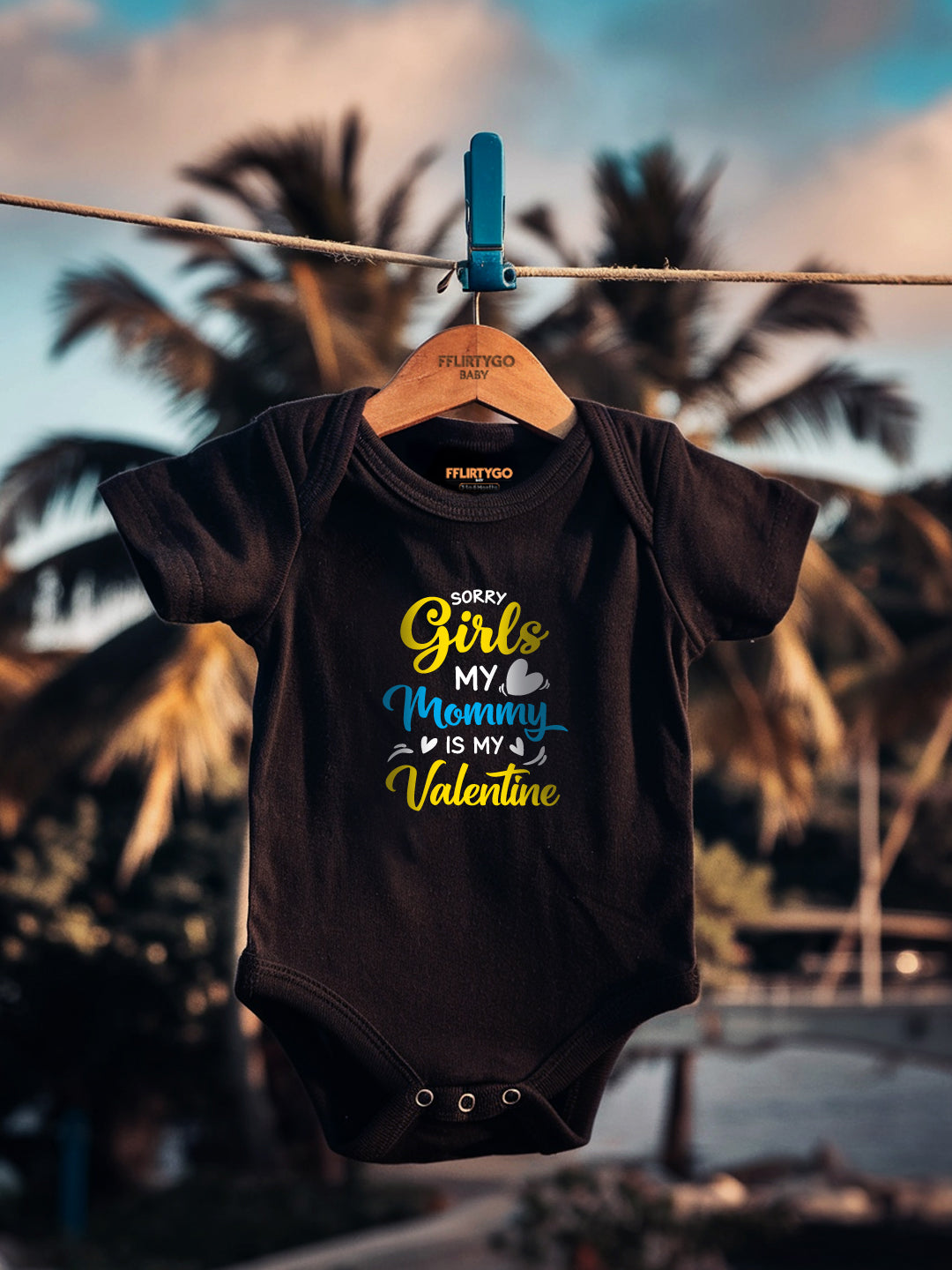 Sorry Girls My Mommy is my Valentine Baby Romper | Onesies