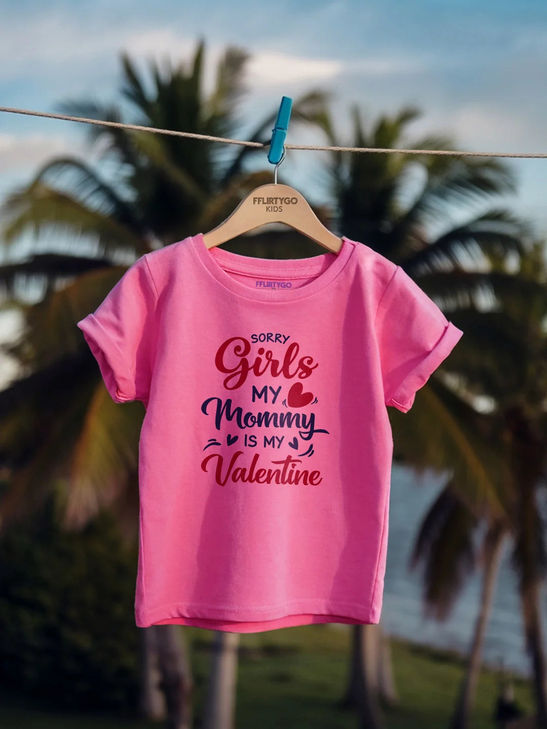 Sorry  Girls Mommy Is My Valentine Kids T Shirt