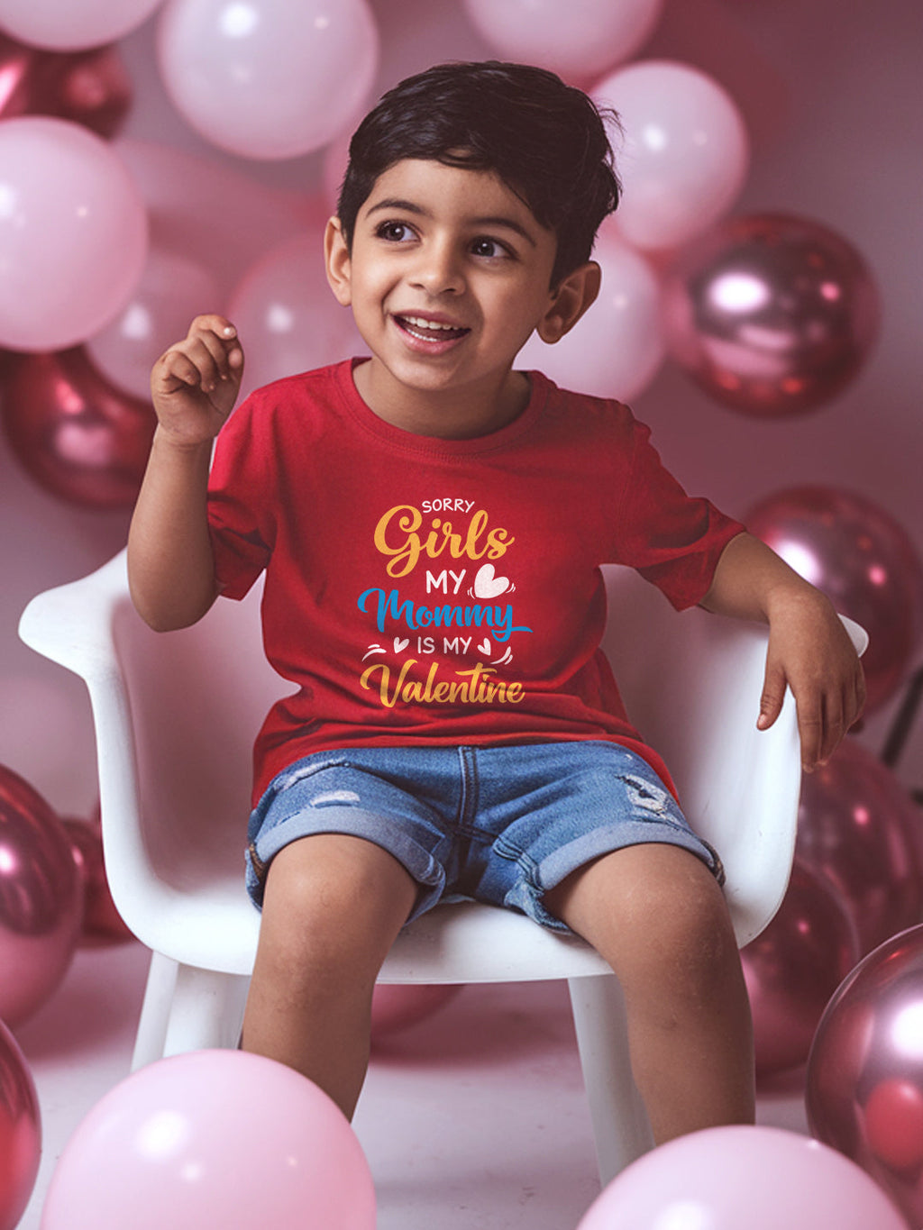 Sorry  Girls Mommy Is My Valentine Kids T Shirt