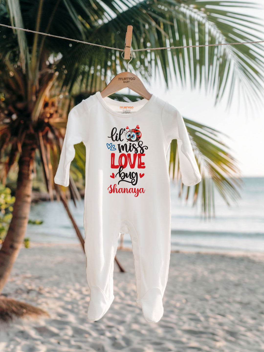 Lil Miss Love Bug Baby Romper | Onesies w/ Custom Name