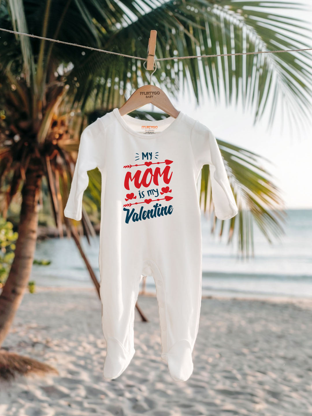 My Mom Is My Valentine Baby Romper | Onesies